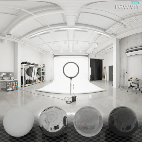 Free Professional 360 Ring Light HDRI Map for Studio 3D Rendering & PBR Lookdev
