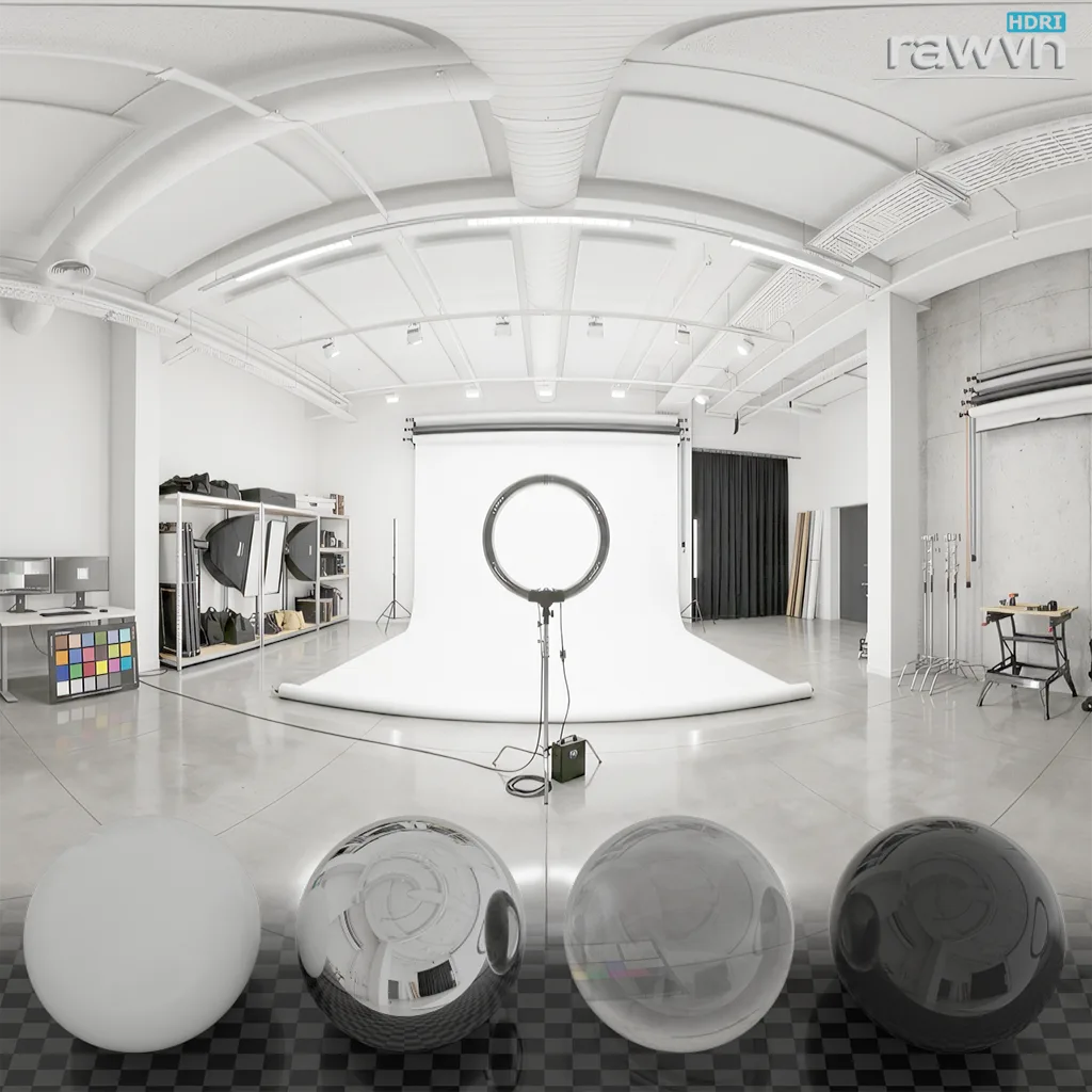 Free Professional 360 Ring Light HDRI Map for Studio 3D Rendering & PBR Lookdev